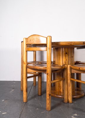 Dining Table & Chairs Set in the Style of Rainer Daumiller, 1970s, Set of 6-VLO-1438309