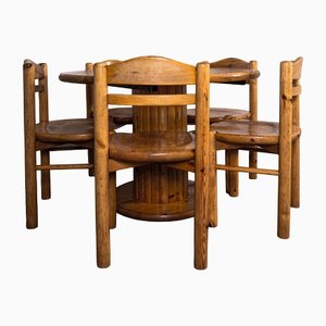 Dining Table & Chairs Set in the Style of Rainer Daumiller, 1970s, Set of 6-VLO-1438309