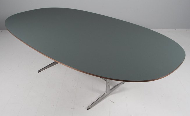 Dining Table Fenix Laminate and Walnut attributed to Piet Hein& Arne Jacobsen for Fritz Hansen, 1990s-HJB-2020822