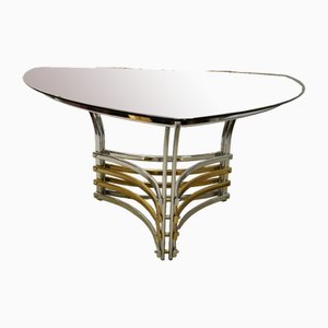 Dining Table in Chrome & Smoked Glass, Italy, 1970s-QAV-1718325