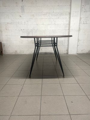 Dining Table in Iron and Rosewood, 1950s-JHL-1806274