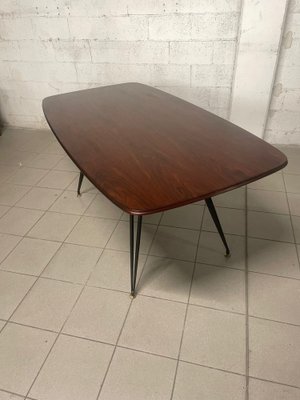 Dining Table in Iron and Rosewood, 1950s-JHL-1806274