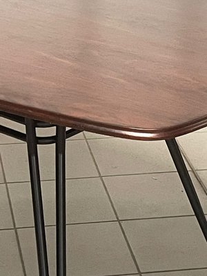 Dining Table in Iron and Rosewood, 1950s-JHL-1806274