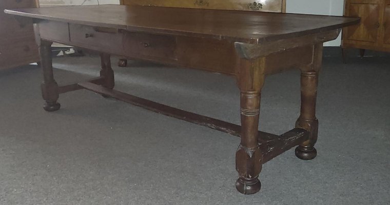 Dining Table in Oak, 18th-19th Century-OKU-1760906