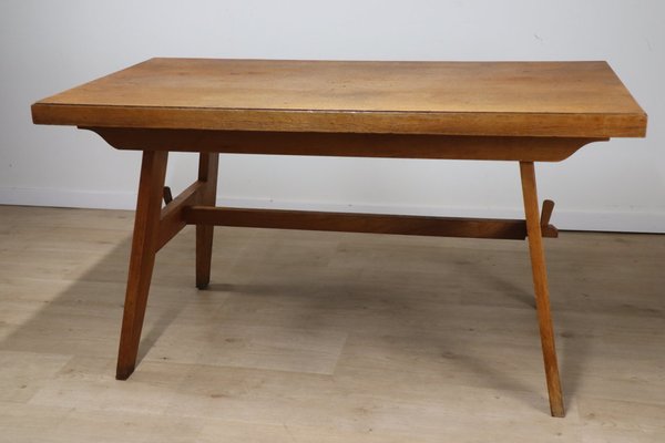 Dining Table in Oak by René Gabriel, 1950-IZV-2035391