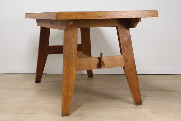 Dining Table in Oak by René Gabriel, 1950-IZV-2035391