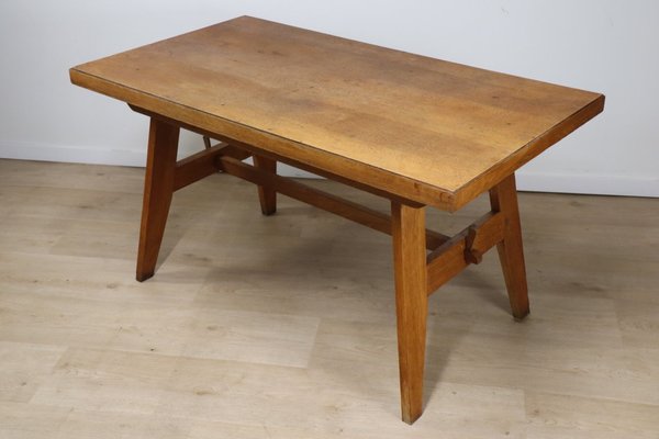 Dining Table in Oak by René Gabriel, 1950-IZV-2035391