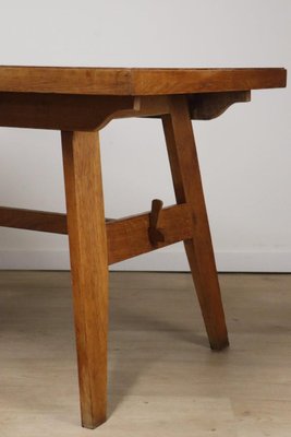 Dining Table in Oak by René Gabriel, 1950-IZV-2035391