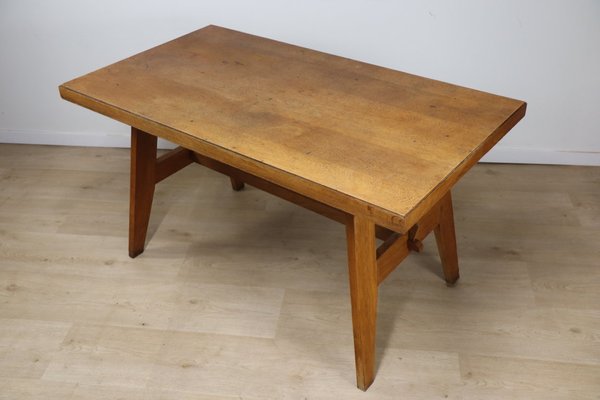 Dining Table in Oak by René Gabriel, 1950-IZV-2035391