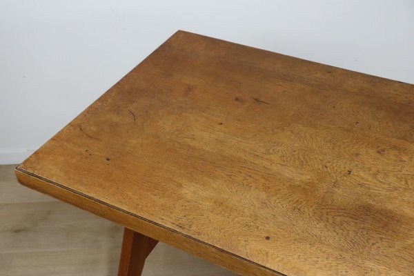 Dining Table in Oak by René Gabriel, 1950-IZV-2035391