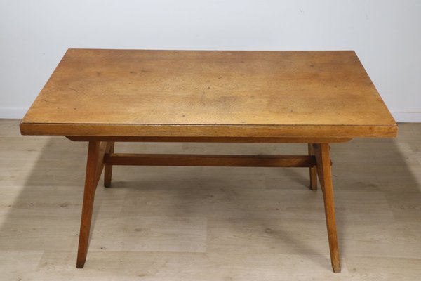 Dining Table in Oak by René Gabriel, 1950-IZV-2035391