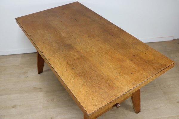 Dining Table in Oak by René Gabriel, 1950-IZV-2035391