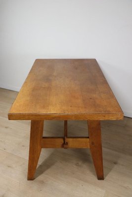 Dining Table in Oak by René Gabriel, 1950-IZV-2035391