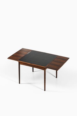 Dining Table in Rosewood and Black Leather by Carlo Jensen, 1960s-SC-2026574