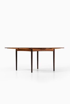 Dining Table in Rosewood and Black Leather by Carlo Jensen, 1960s-SC-2026574