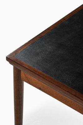 Dining Table in Rosewood and Black Leather by Carlo Jensen, 1960s-SC-2026574