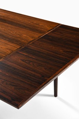 Dining Table in Rosewood and Black Leather by Carlo Jensen, 1960s-SC-2026574