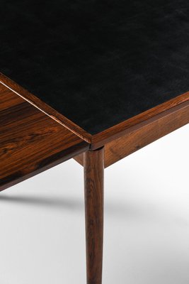 Dining Table in Rosewood and Black Leather by Carlo Jensen, 1960s-SC-2026574