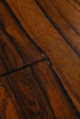 Dining Table in Rosewood and Brass attributed to Svend Aage Madsen, 1960s-SC-2032654