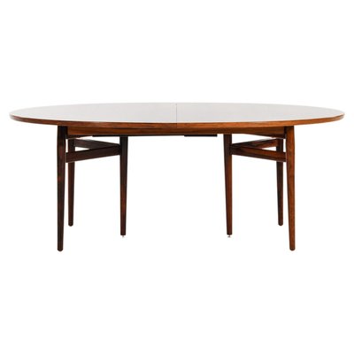 Dining Table in Rosewood and Leather attributed to Arne Vodder, 1950s-SC-2020802