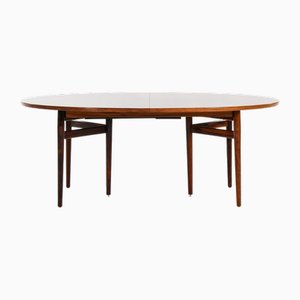 Dining Table in Rosewood and Leather attributed to Arne Vodder, 1950s-SC-2020802