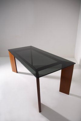 Dining Table in Smoked Glass attributed to Afra & Tobia Scarpa, 1970-RCE-2020494