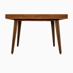 Dining Table in Veneered Walnut by Gio Ponti, Italy, 1940s-UQV-1220255