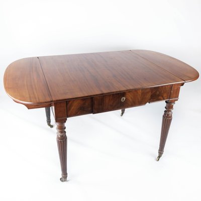 Dining Table of Mahogany with Extension Plates, 1840s-UY-1005712