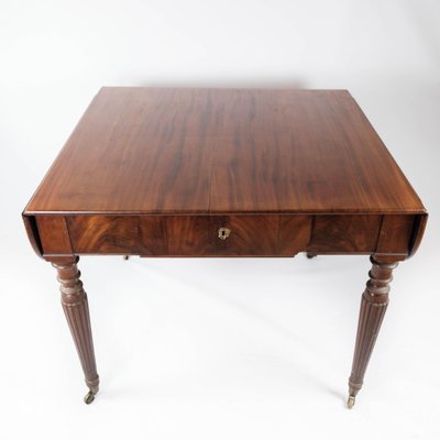 Dining Table of Mahogany with Extension Plates, 1840s-UY-1005712