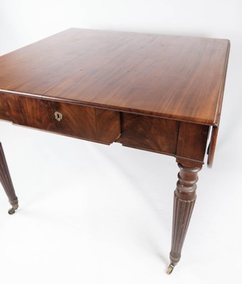 Dining Table of Mahogany with Extension Plates, 1840s-UY-1005712