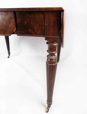 Dining Table of Mahogany with Extension Plates, 1840s-UY-1005712