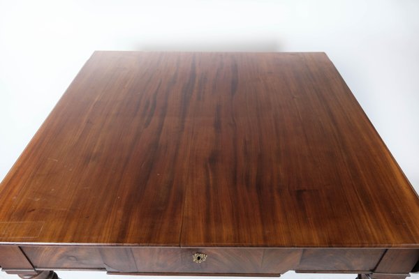 Dining Table of Mahogany with Extension Plates, 1840s-UY-1005712