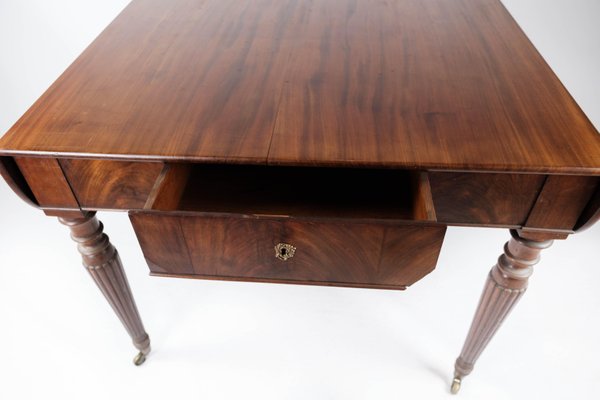 Dining Table of Mahogany with Extension Plates, 1840s-UY-1005712