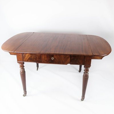 Dining Table of Mahogany with Extension Plates, 1840s-UY-1005712