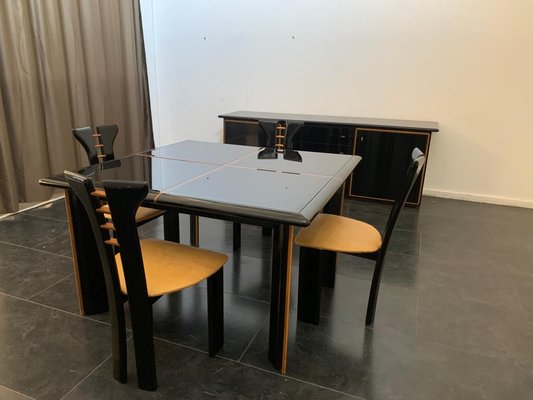 Dining Table Set by Pierre Cardin for Roche Bobois, 1970s, Set of 6-IJR-1784019