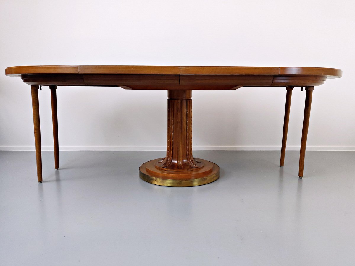 Dining Table with 2 Extensions by T.H. Robsjohn-Gibbings for Saridis