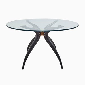 Dining Table with 4-Legged Structure in Ebonized Wood attributed to Guglielmo Hulrich, 1940-DBG-2014830