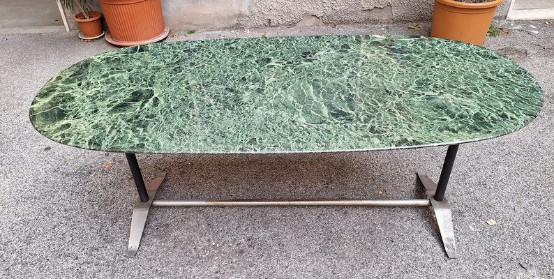 Dining Table with Alpi Green Top by Gio Ponti and Alberto Rosselli for Rima, 1950s-OHK-1787068