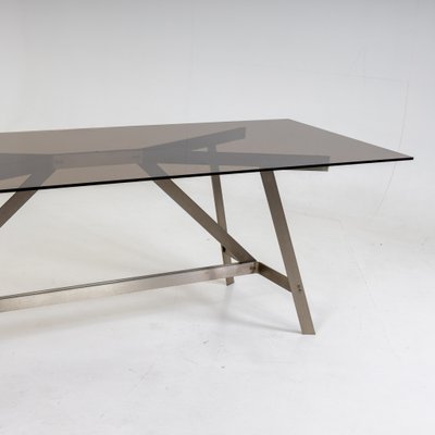 Dining Table with Smoked Glass Top from Formanova, Italy, 1970s-VEI-1430832