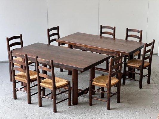 Dining Tables and Chairs by Georges Robert, 1960, Set of 10s-SSK-1735506