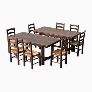 Dining Tables and Chairs by Georges Robert, 1960, Set of 10s-SSK-1735506