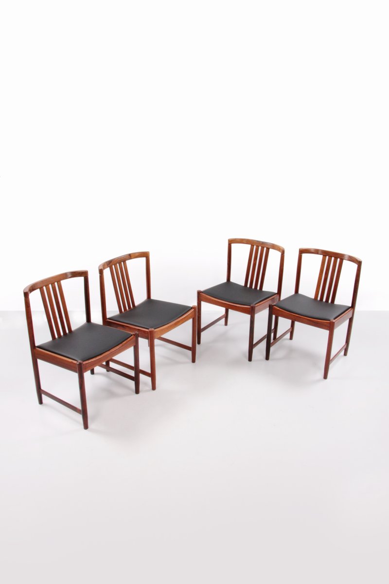 Dinner Chairs by Illum Wrapsø, Denmark, 1960s, Set of 4