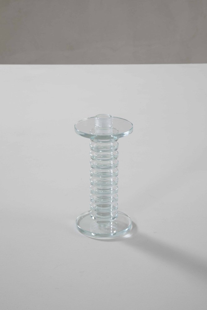 Dinner Light Candlestick in Non-Clear Crystal by Ettore Sottsass for RSVP, 1999