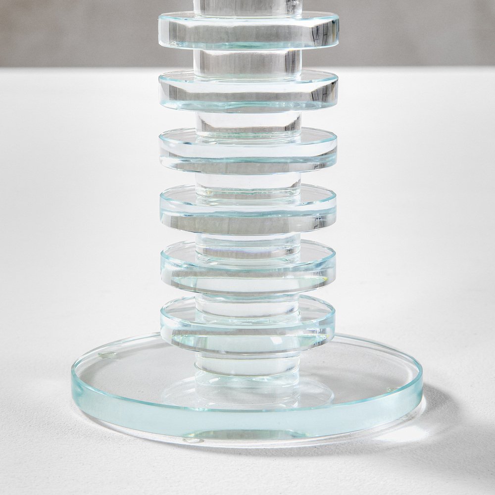 Dinner Light Candlestick in Non-Clear Crystal by Ettore Sottsass for RSVP, 1999