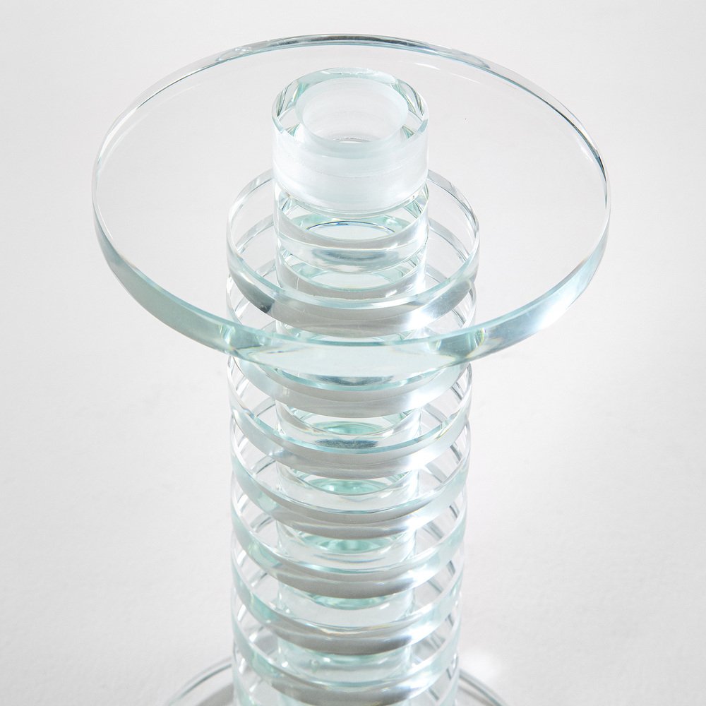 Dinner Light Candlestick in Non-Clear Crystal by Ettore Sottsass for RSVP, 1999