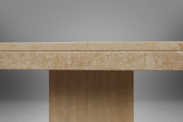 Dinner Table in Travertine, France, 1960s-YSY-1822049