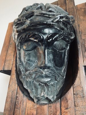 Dino Rosin, Face of Jesus, 20th Century, Murano Glass Sculpture-WQJ-1131462