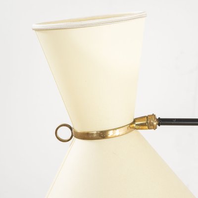 Directionable Wall Lamp in Brass and Fabric from Robert Mathieu, 1960s-FWM-1720766