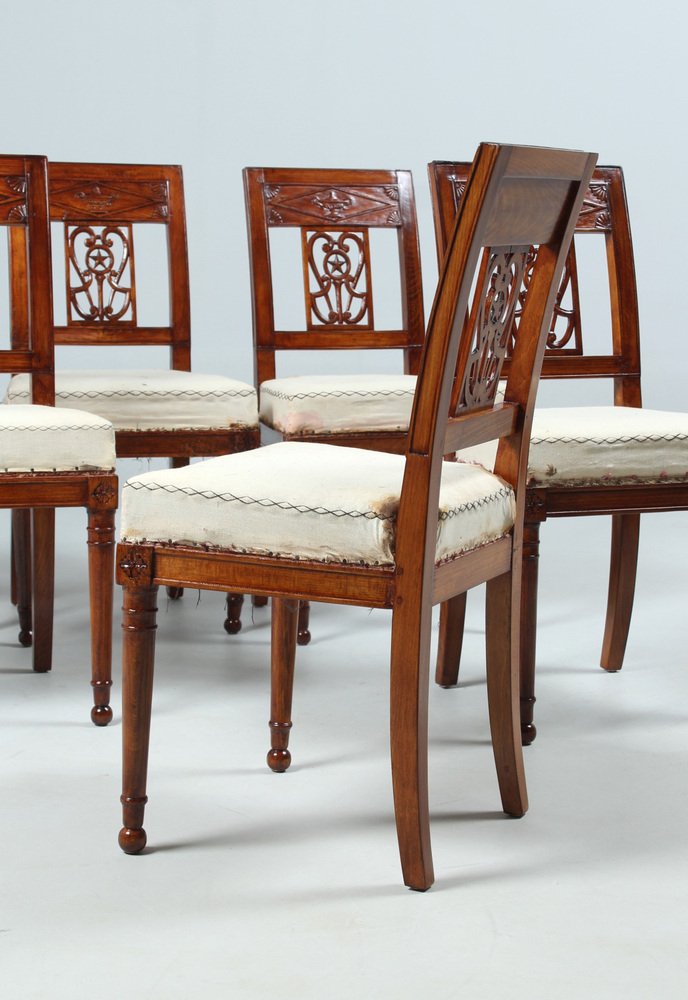 Directoire Dining Chairs, Set of 6