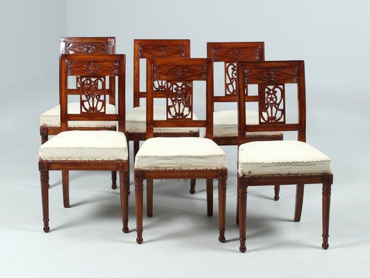 Directoire Dining Chairs, Set of 6-ZLE-1744412